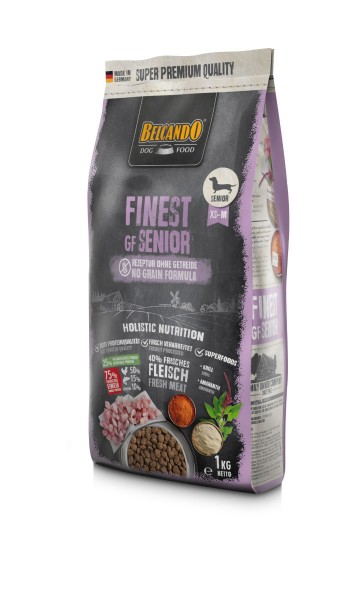 Hunde Trockenfutter - Finest Senior mit Geflügel 1kg - Getreidefrei Belcando Hundefutter