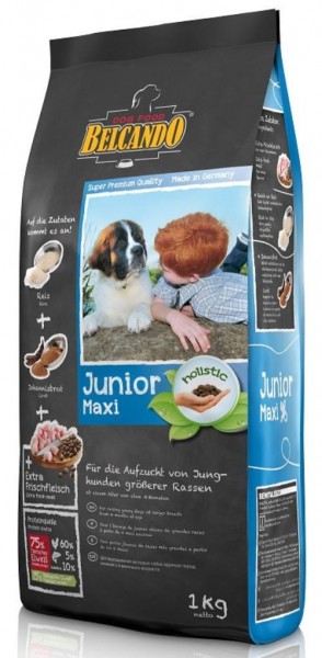 Hunde Trockenfutter - Junior Maxi mit Geflügel und Reis 1kg - Belcando Hundefutter - leichtverdaulich