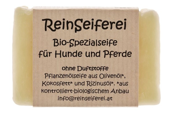 BIO - Fellpflege Spezialseife für Hunde und Pferde - Naturseife - aus Österreich - 75g