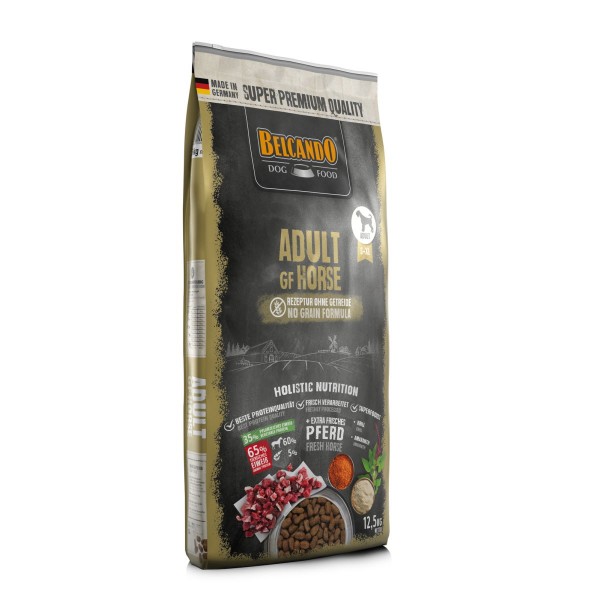 Belcando Adult GF Horse getreidefreies Hundefutter | Trockenfutter ohne Getreide 12,5 kg