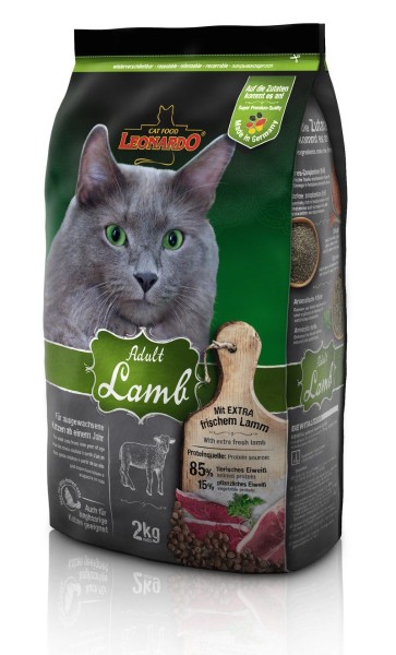 Katzen Trockenfutter - Adult Lamb mit Lamm und Reis 1,8 Kg - Leonardo Katzenfutter - leichtverdaulich