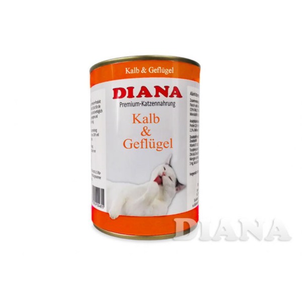 DIANA Kalb & Geflügel Dosenfleisch für Katzen - Premium-Produkt